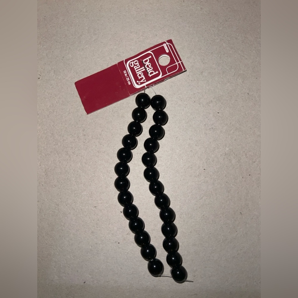 Bead Gallery | Black Round Beads | Jewelry Making Craft Supply